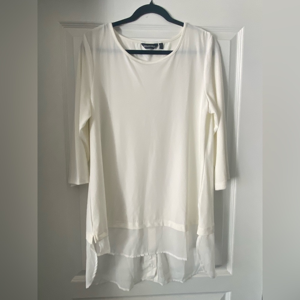 Nina Leonard Ivory Top
